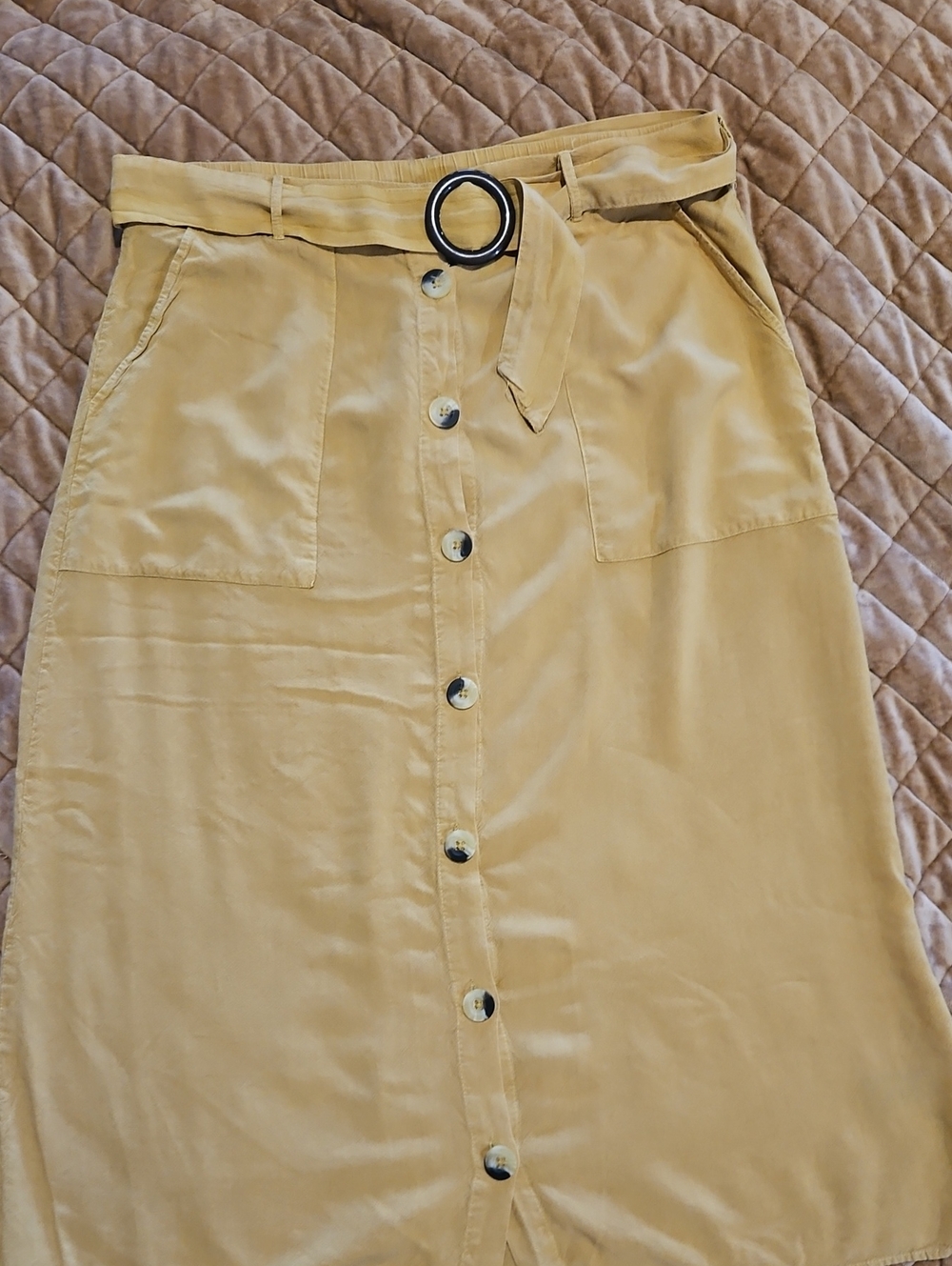 Mile Gabrielle Mustard Yellow A line Skirt